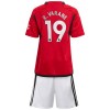 Maillot de Supporter Manchester United R. Varane 19 Domicile 2023-24 Pour Enfant